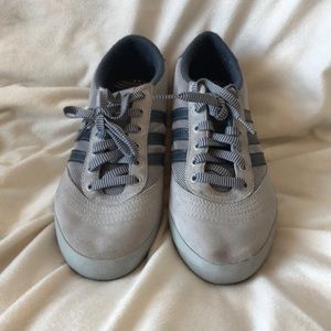 Adidas grey blue sneakers, size 7.5